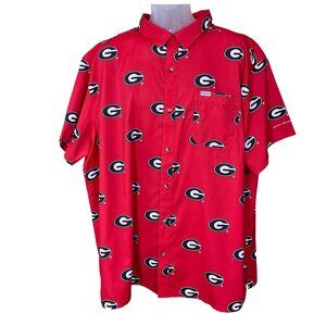 Columbia Sportswear PFG Omni Shade Georgia Bulldogs Camp Fishing Shirt 2XL